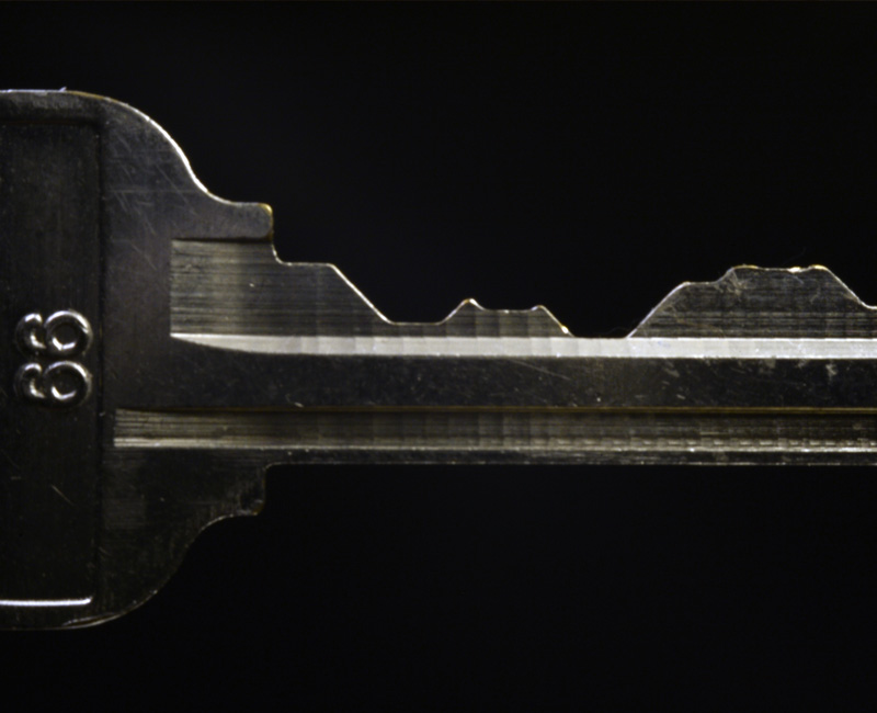 Up close picture of a door key